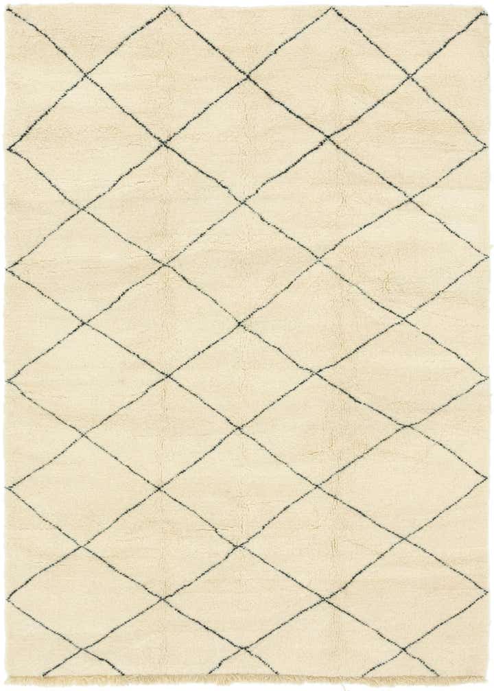 7' x 10' 2 Hand Knotted Moroccan Wool Rug
