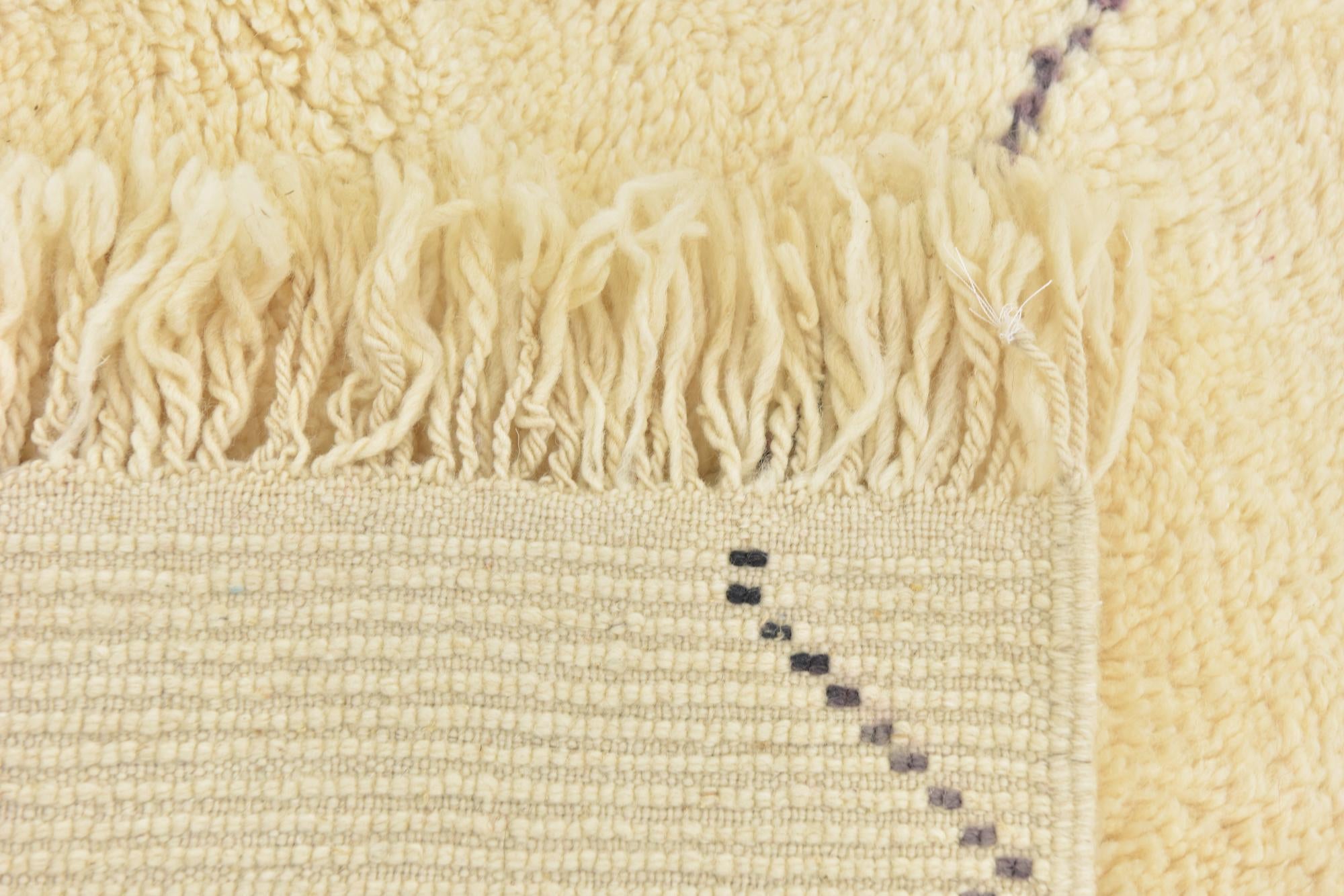 6' 9 x 9' 10 Hand Knotted Moroccan Wool Rug