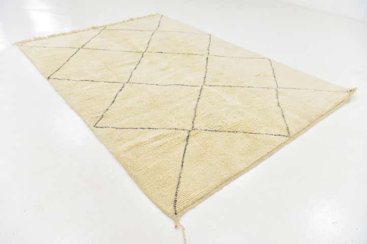 6' 9 x 9' 10 Hand Knotted Moroccan Wool Rug