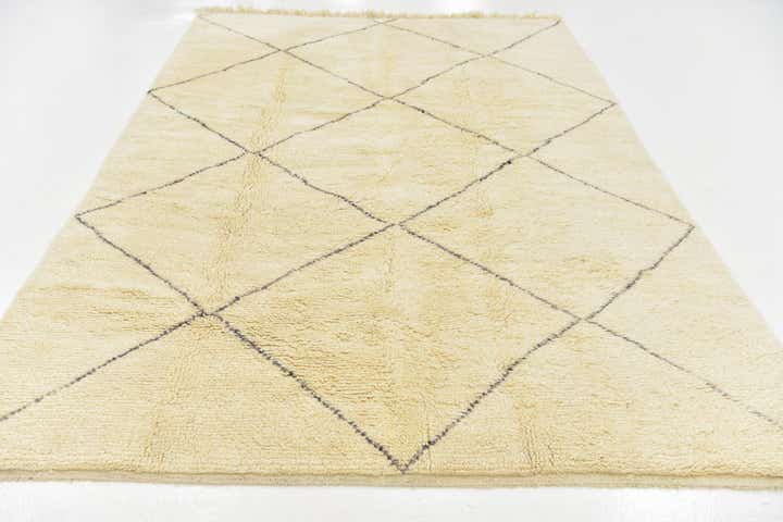 6' 9 x 9' 10 Hand Knotted Moroccan Wool Rug