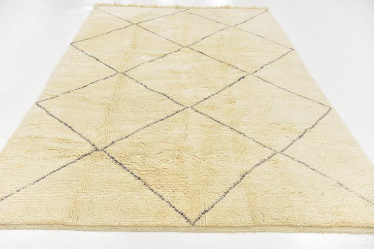 Detail image of 6' 9 x 9' 10 Hand Knotted Moroccan Wool Rug