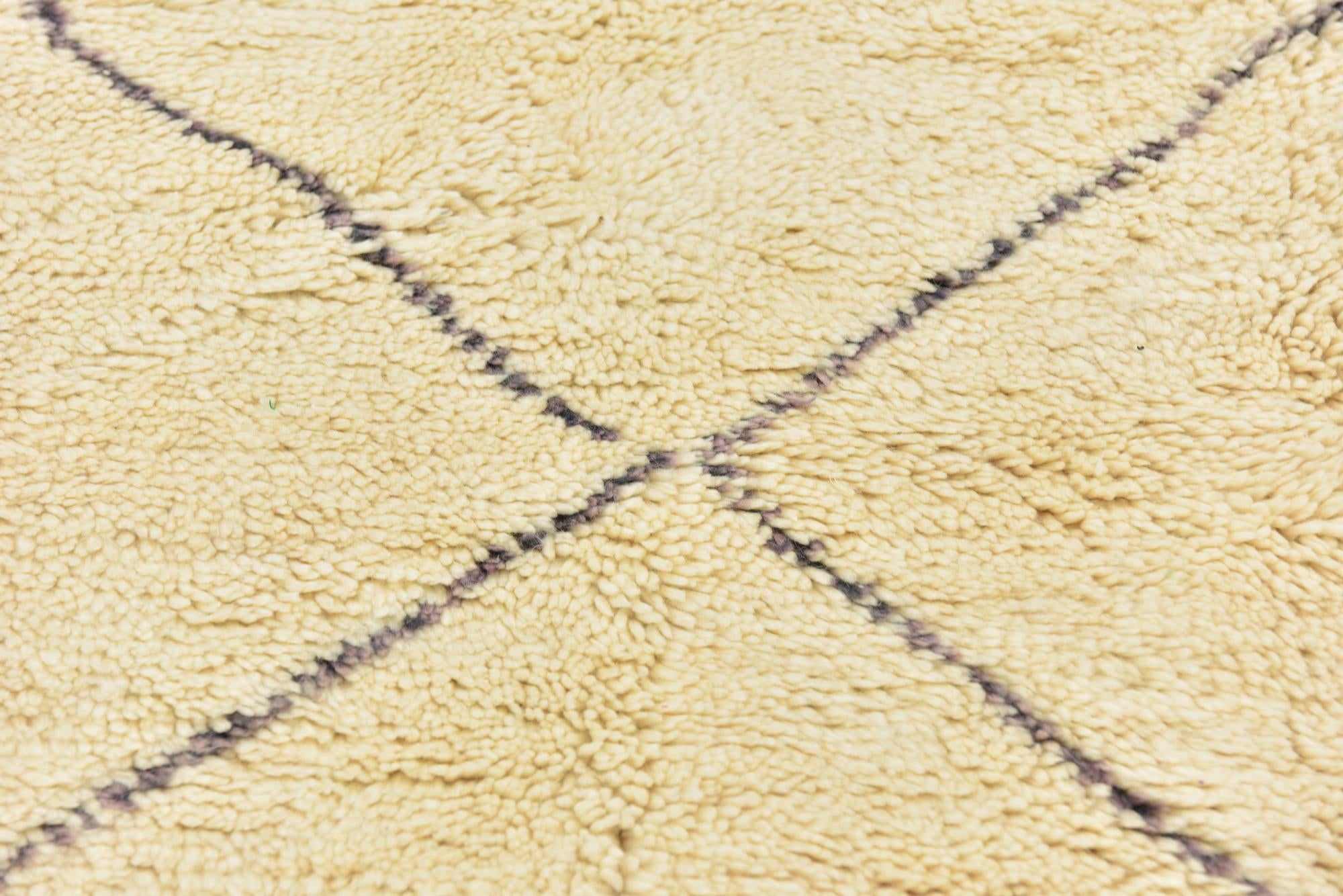 6' 9 x 9' 10 Hand Knotted Moroccan Wool Rug