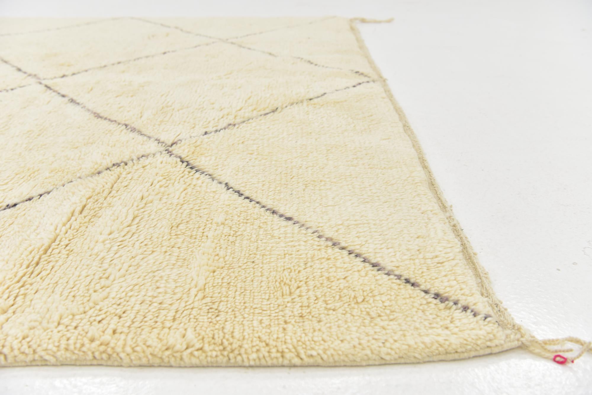 6' 9 x 9' 10 Hand Knotted Moroccan Wool Rug