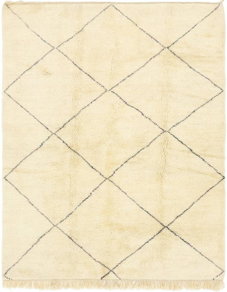 Detail image of 6' 9 x 9' 10 Hand Knotted Moroccan Wool Rug