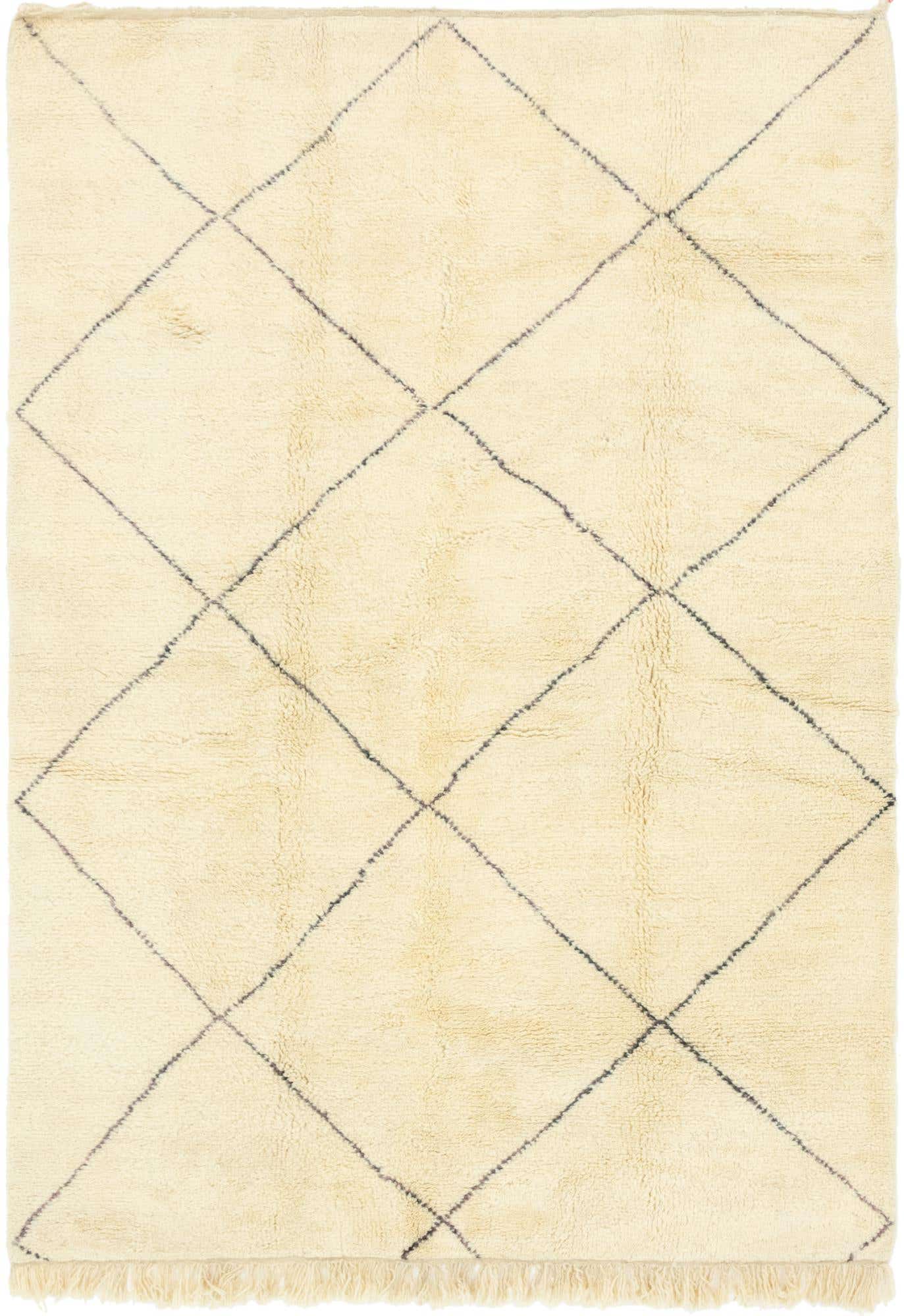6' 9 x 9' 10 Hand Knotted Moroccan Wool Rug