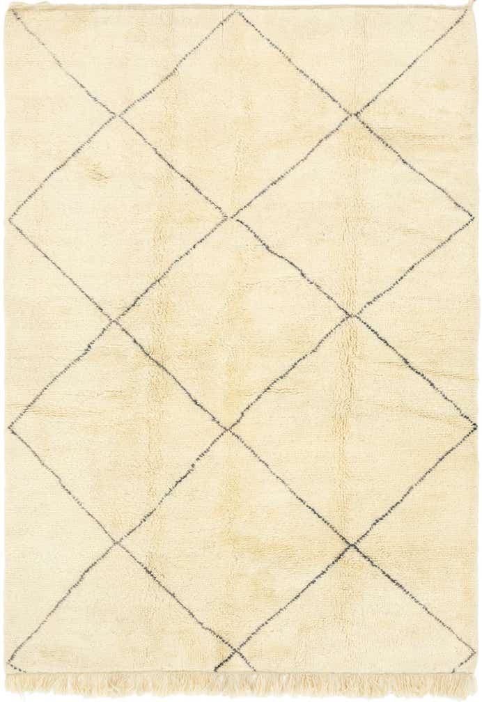 6' 9 x 9' 10 Hand Knotted Moroccan Wool Rug