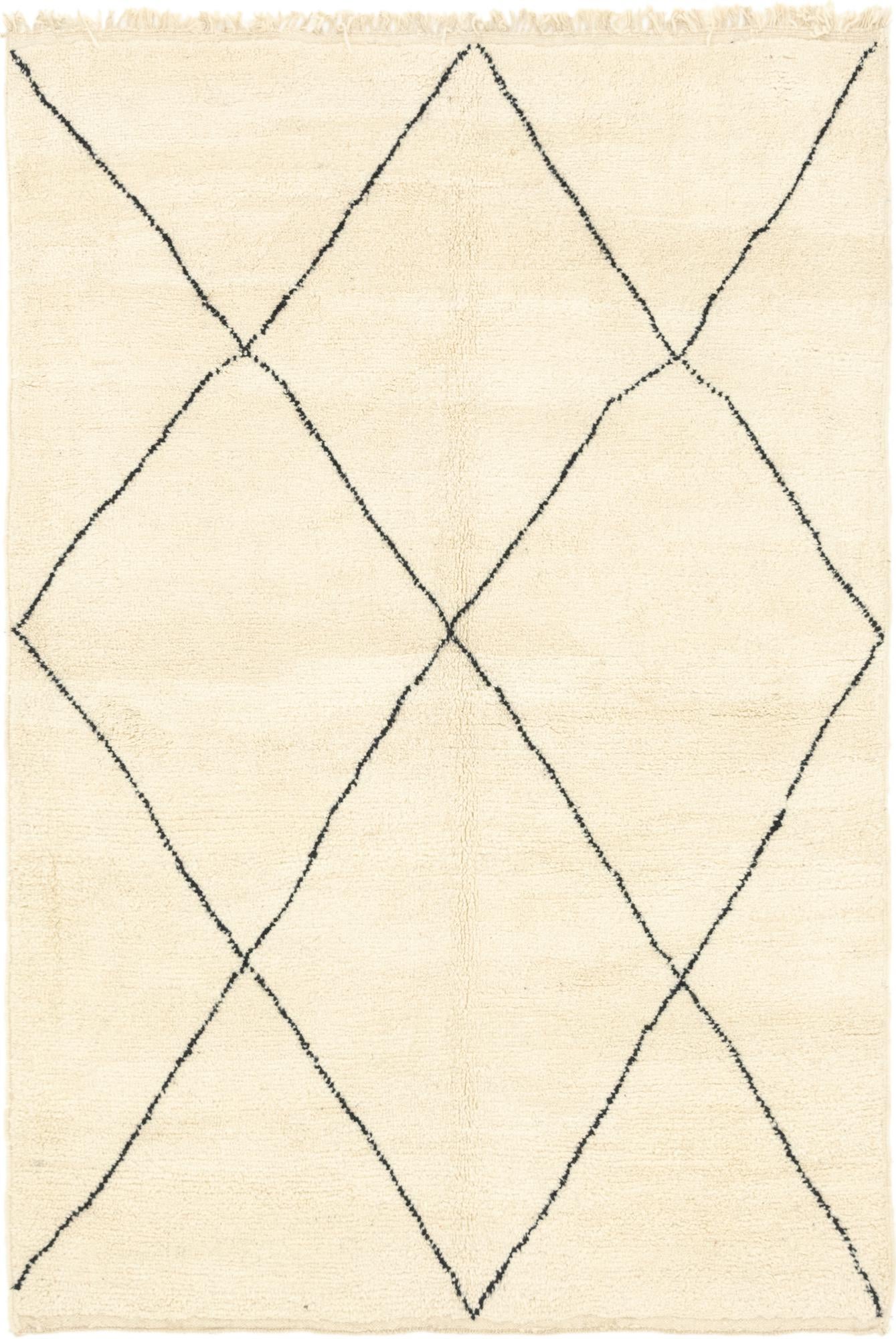 6' 8 x 9' 7 Hand Knotted Moroccan Wool Rug