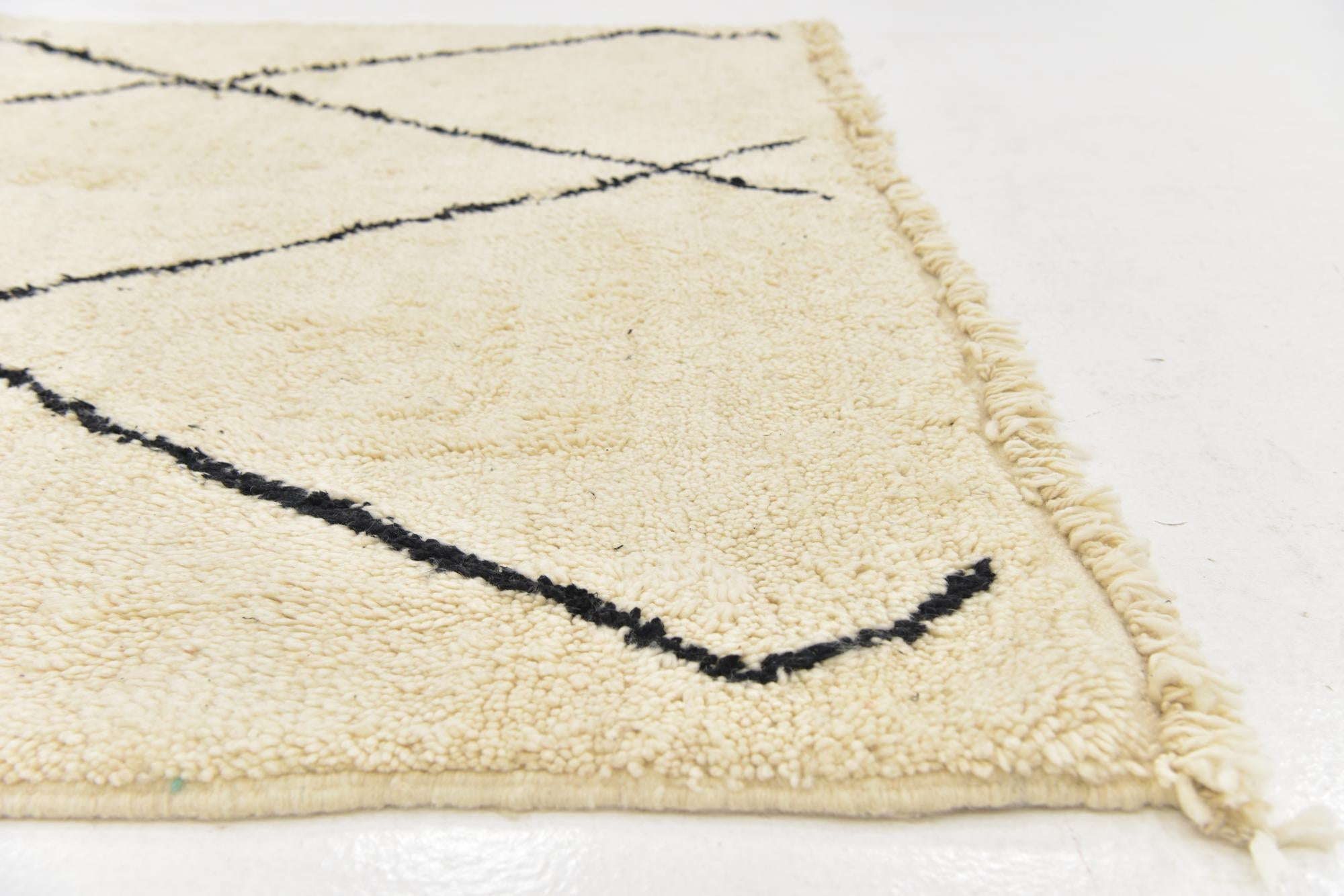 6' 2 x 9' 7 Hand Knotted Moroccan Wool Rug