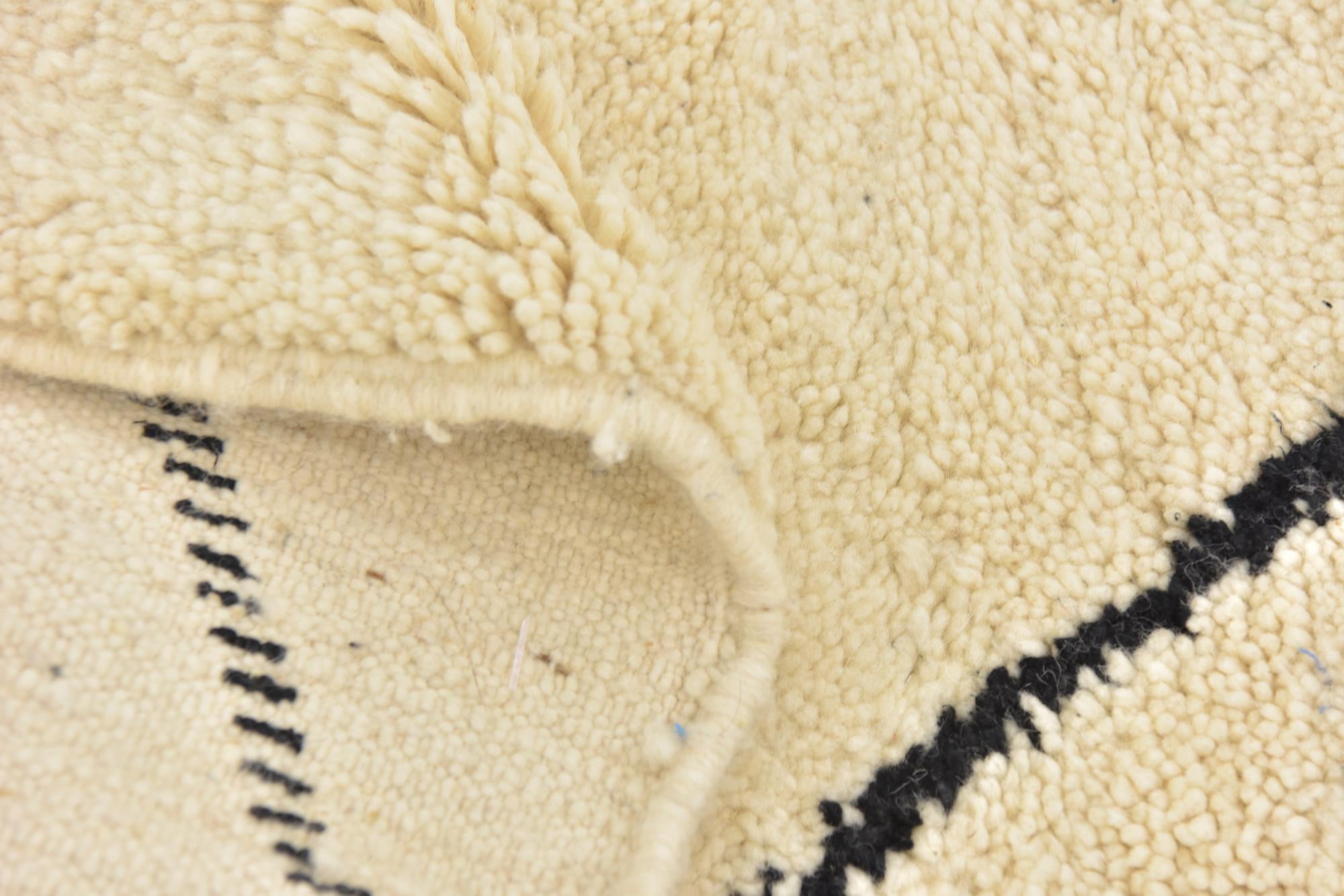 6' 2 x 9' 7 Hand Knotted Moroccan Wool Rug