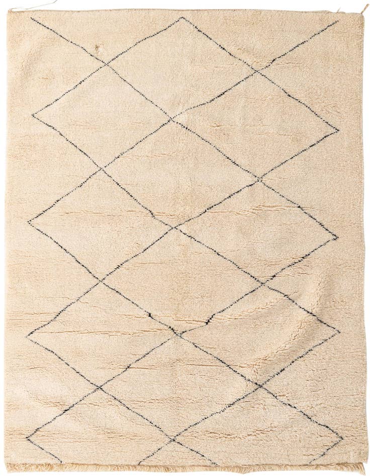 Detail image of 6' 10 x 10' 5 Hand Knotted Moroccan Wool Rug