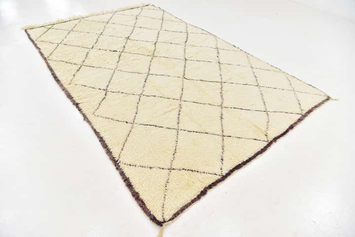 6' x 9' 8 Hand Knotted Moroccan Wool Rug