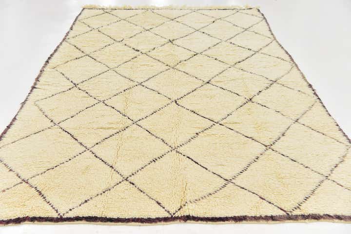 6' x 9' 8 Hand Knotted Moroccan Wool Rug