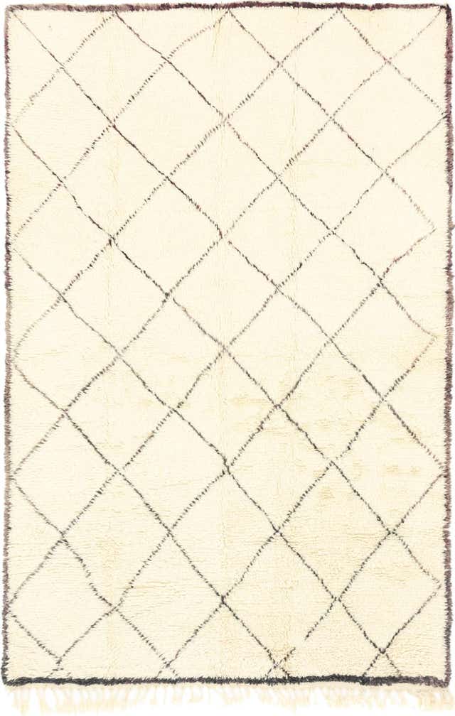 6' x 9' 8 Hand Knotted Moroccan Wool Rug