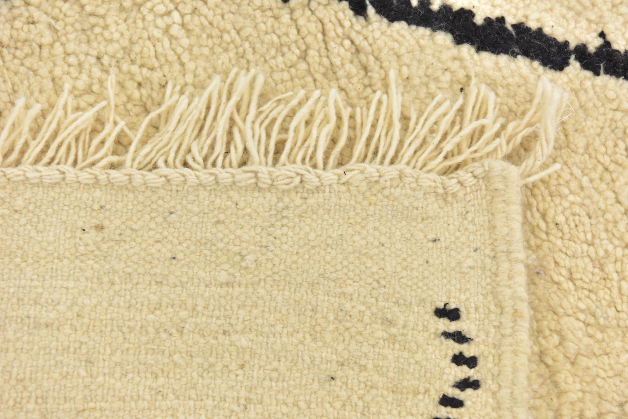6' 4 x 10' 4 Hand Knotted Moroccan Wool Rug