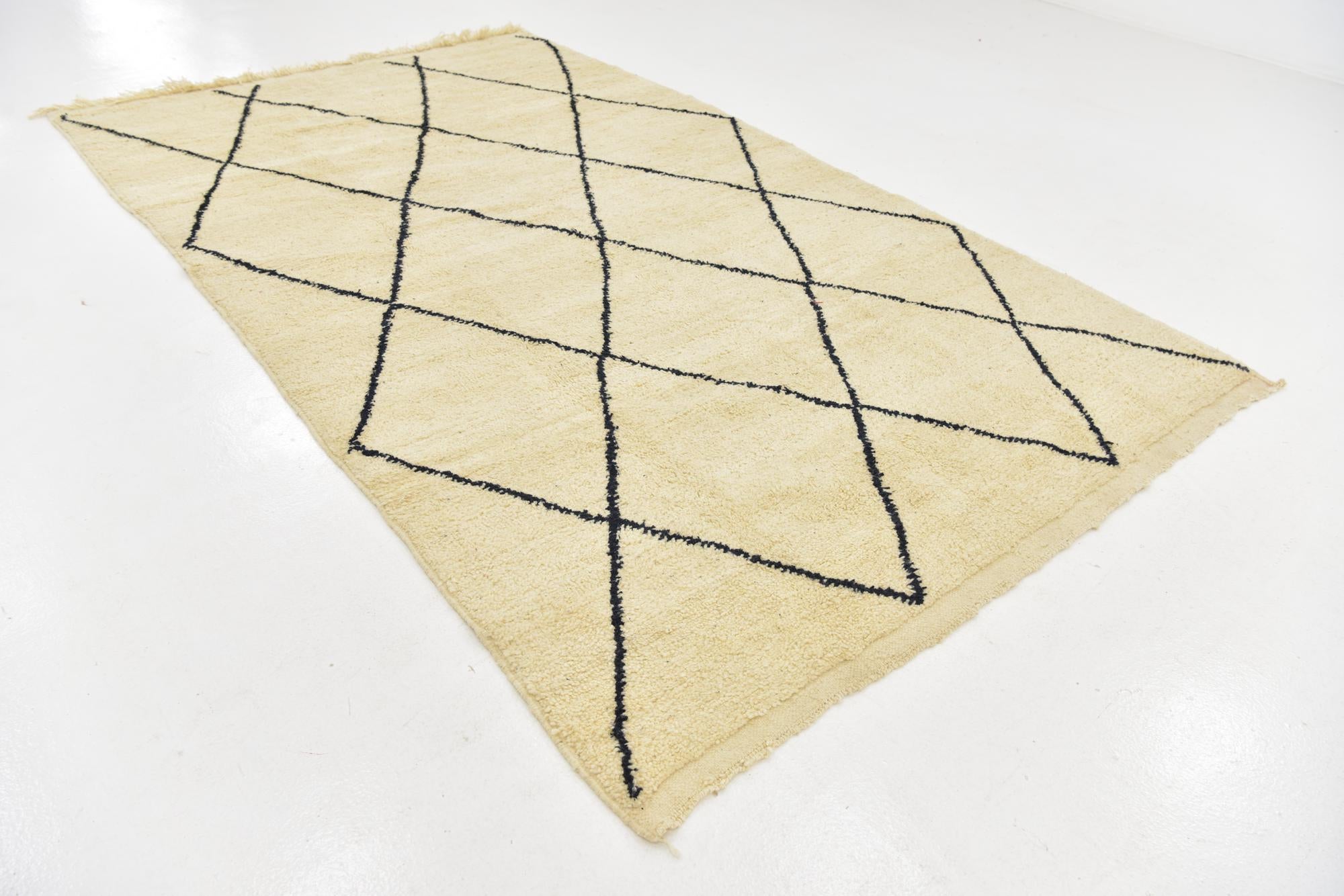 6' 4 x 10' 4 Hand Knotted Moroccan Wool Rug
