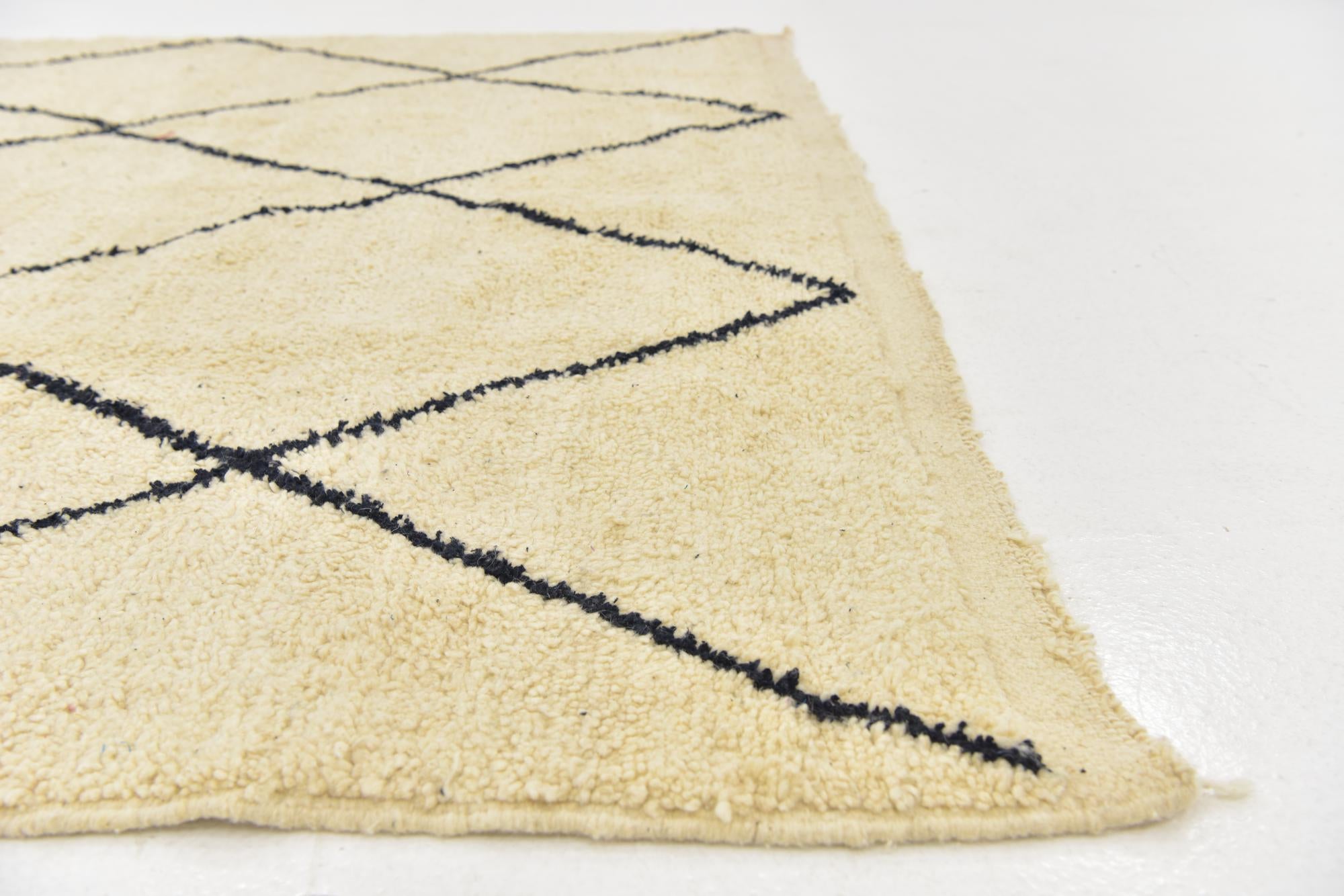 6' 4 x 10' 4 Hand Knotted Moroccan Wool Rug