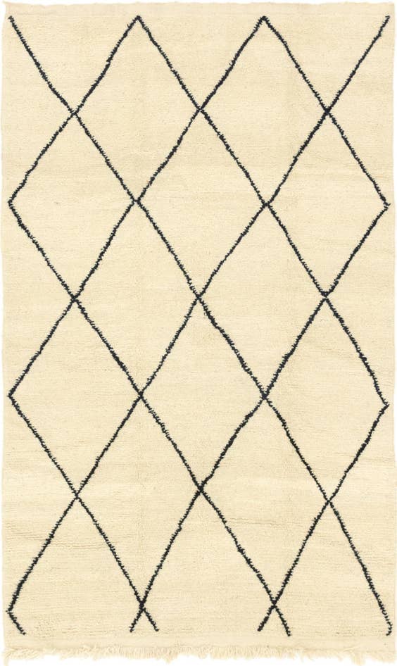 Detailansicht von 195cm x 315cm Handgeknüpft Marokkanisch Wolle Teppich