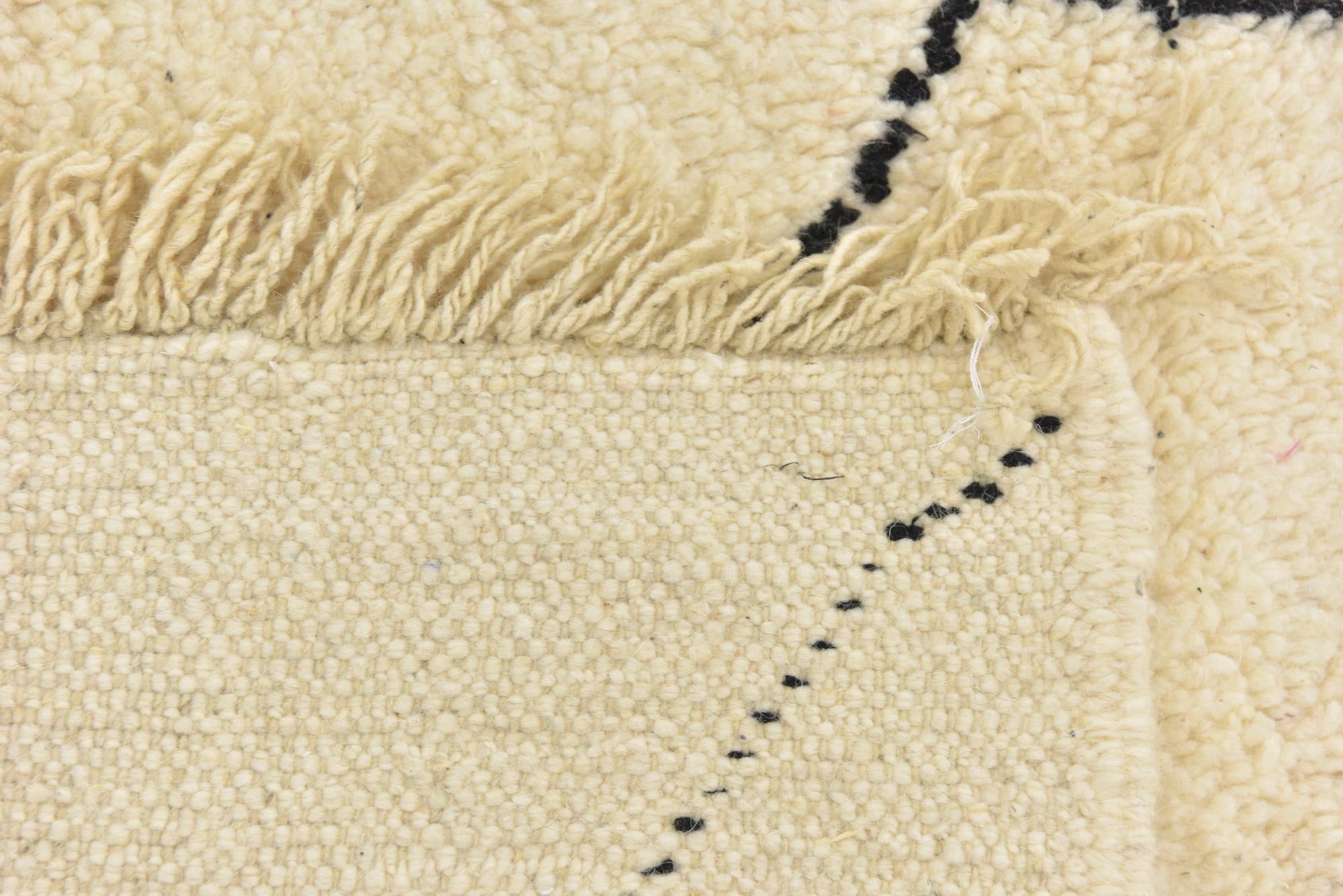 6' 7 x 9' 9 Hand Knotted Moroccan Wool Rug