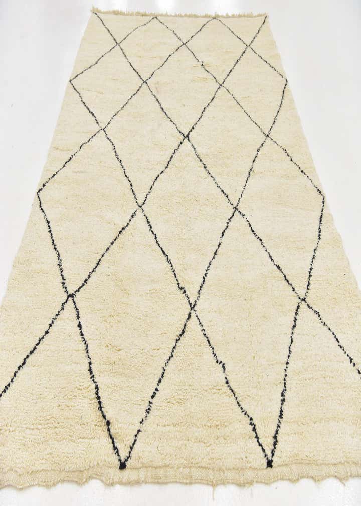 6' 7 x 9' 9 Hand Knotted Moroccan Wool Rug