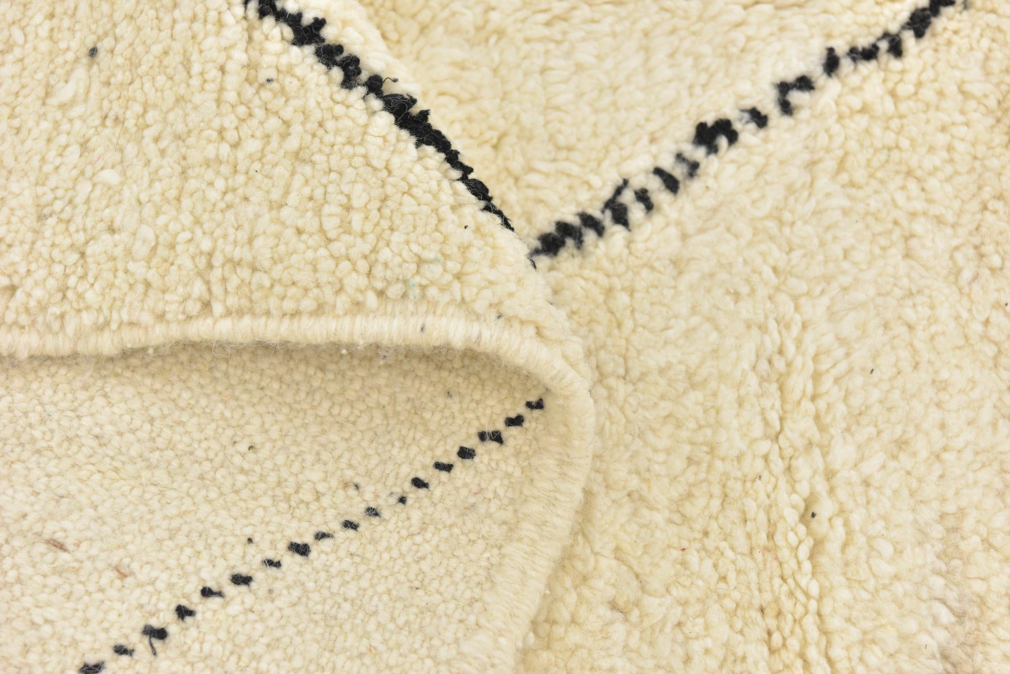 6' 7 x 9' 9 Hand Knotted Moroccan Wool Rug