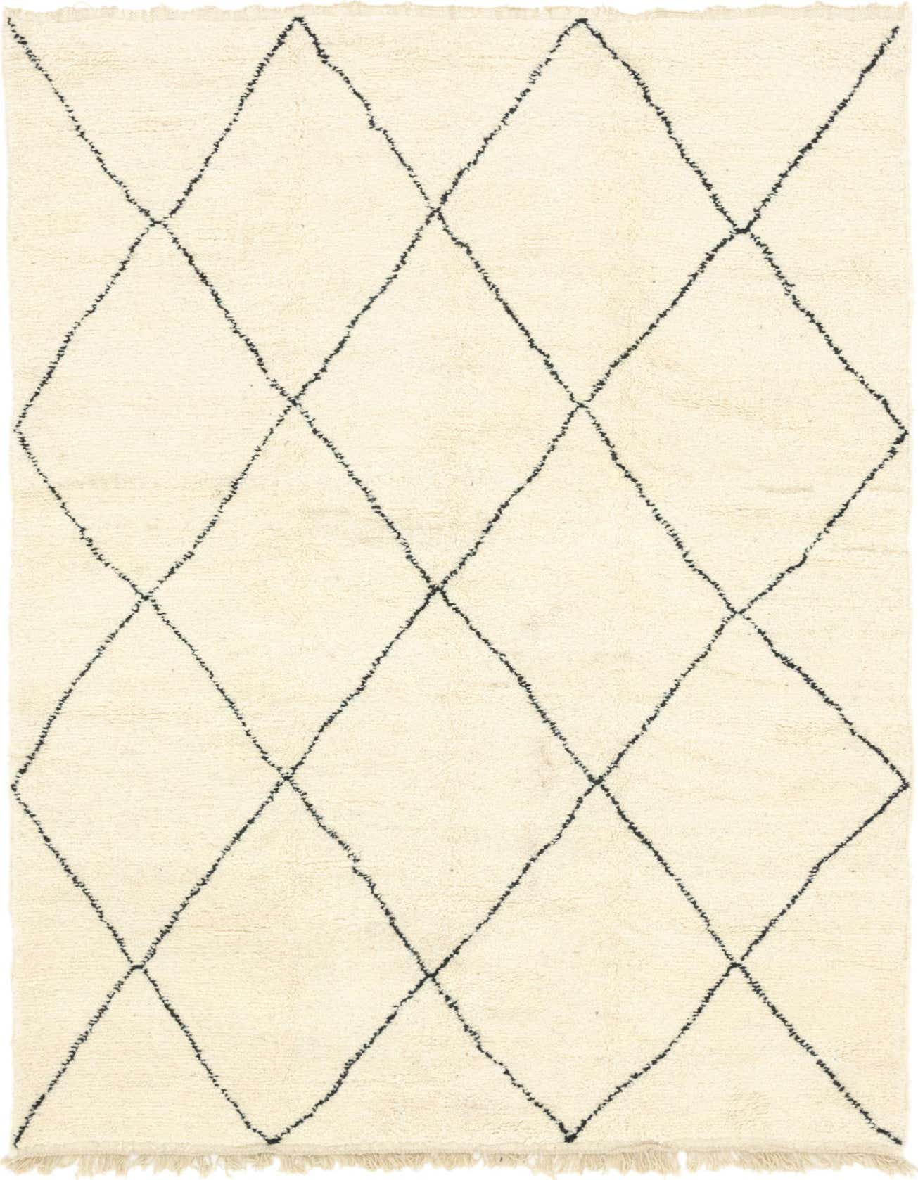 6' 7 x 9' 9 Hand Knotted Moroccan Wool Rug