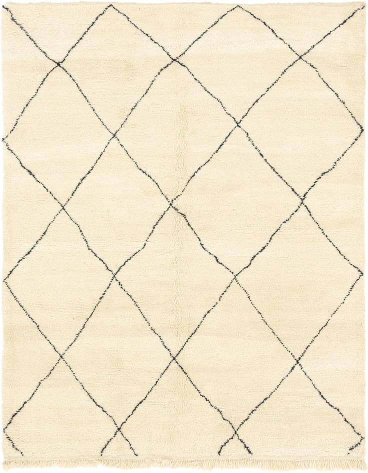 Detail image of 6' 8 x 9' 4 Hand Knotted Moroccan Wool Rug