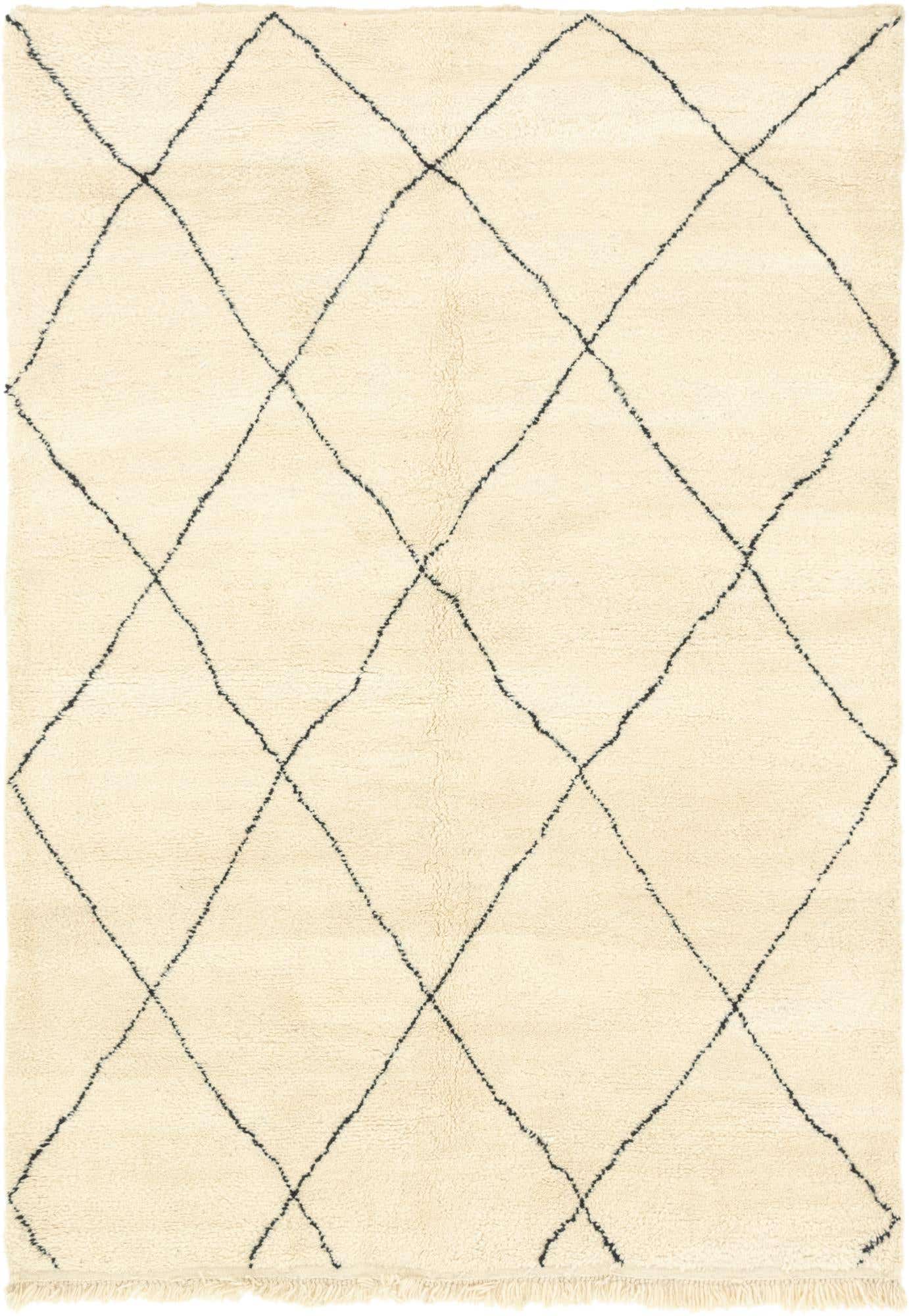6' 8 x 9' 4 Hand Knotted Moroccan Wool Rug