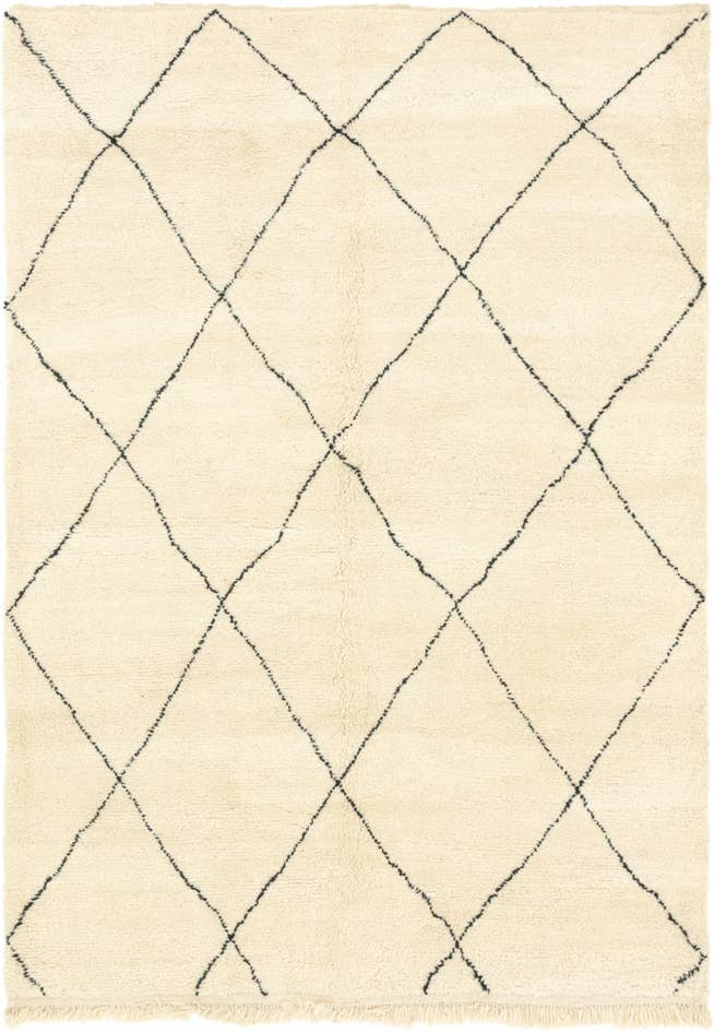 Detail image of 6' 8 x 9' 4 Hand Knotted Moroccan Wool Rug