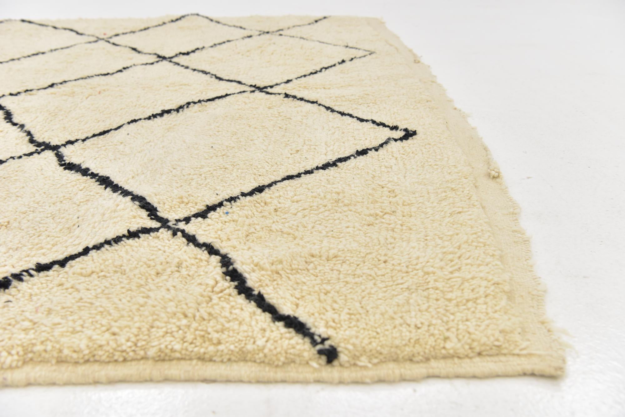 6' 9 x 10' Hand Knotted Moroccan Wool Rug