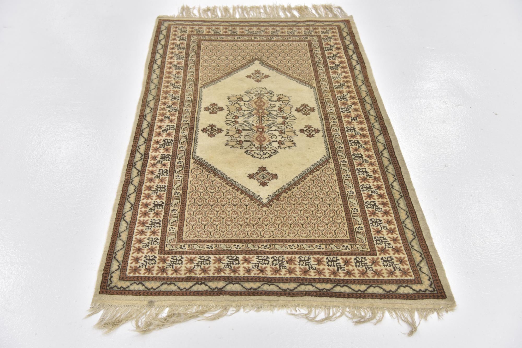 3' 2 x 5' 4 Hand Knotted Moroccan Wool Rug