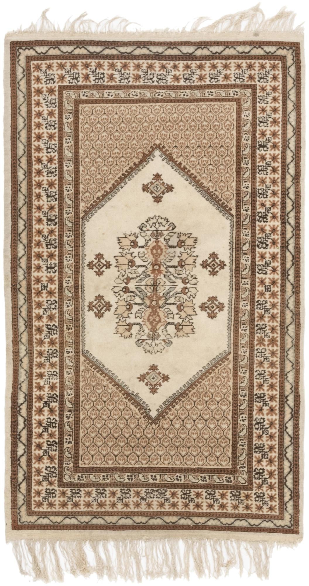 3' 2 x 5' 4 Hand Knotted Moroccan Wool Rug