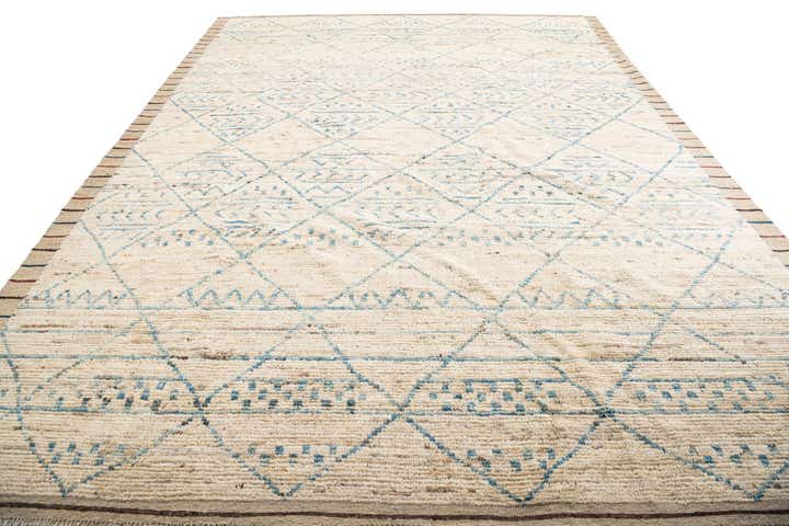 10' 5 x 13' 10 Hand Knotted Moroccan Wool Rug