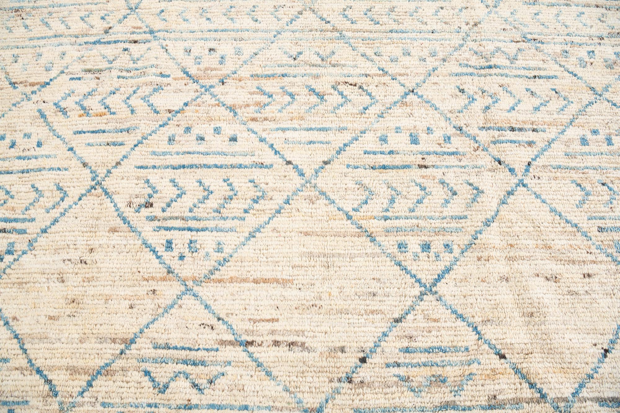 10' 5 x 13' 10 Hand Knotted Moroccan Wool Rug