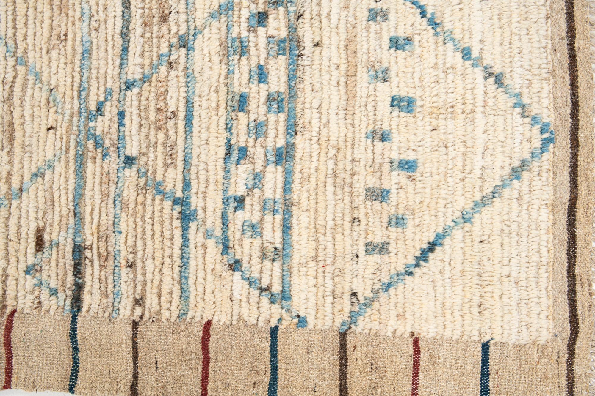10' 5 x 13' 10 Hand Knotted Moroccan Wool Rug