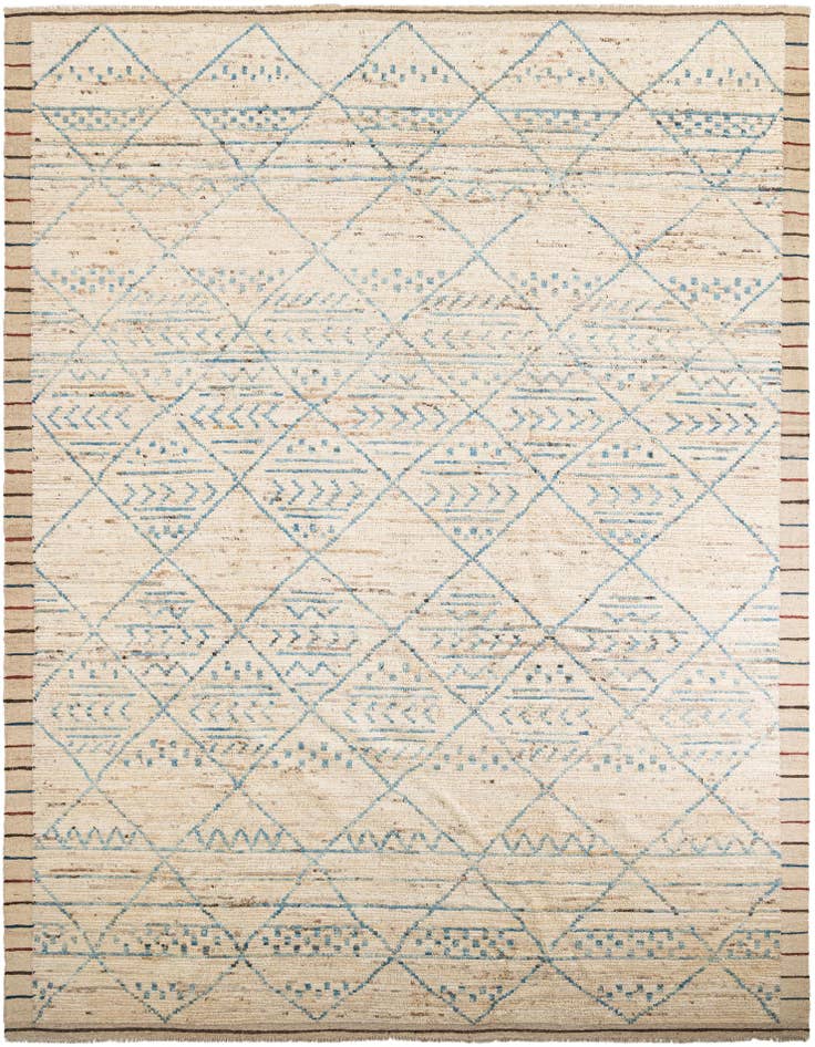 Detail image of 10' 5 x 13' 10 Hand Knotted Moroccan Wool Rug