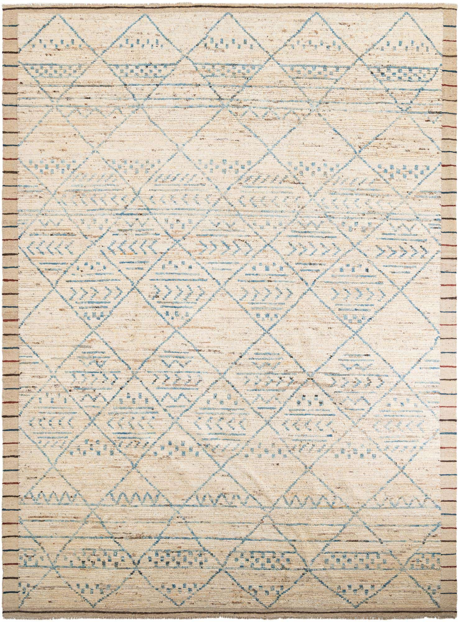 10' 5 x 13' 10 Hand Knotted Moroccan Wool Rug