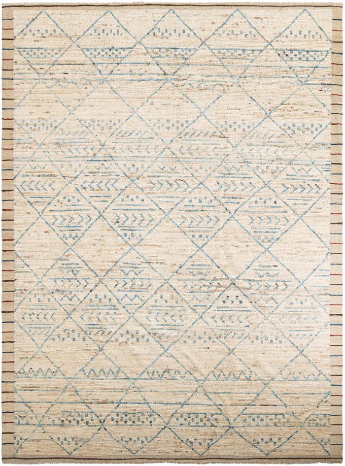 Detail image of 10' 5 x 13' 10 Hand Knotted Moroccan Wool Rug