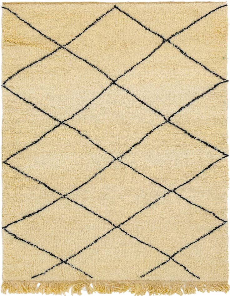 Detail image of 5' x 7' 6 Hand Knotted Moroccan Wool Rug