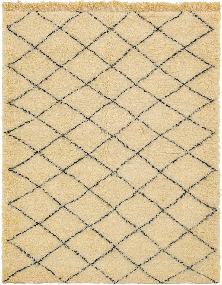 Detail image of 5' 5 x 8' 7 Hand Knotted Moroccan Wool Rug
