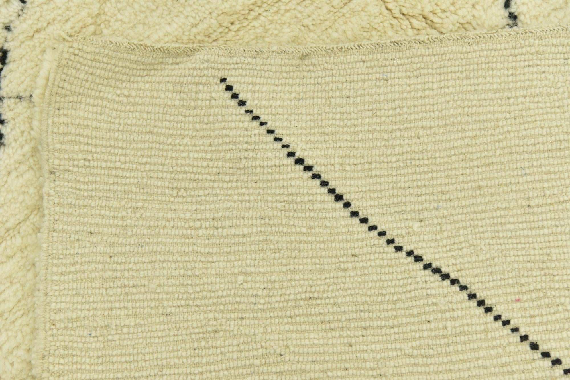 6' 7 x 9' 4 Hand Knotted Moroccan Wool Rug