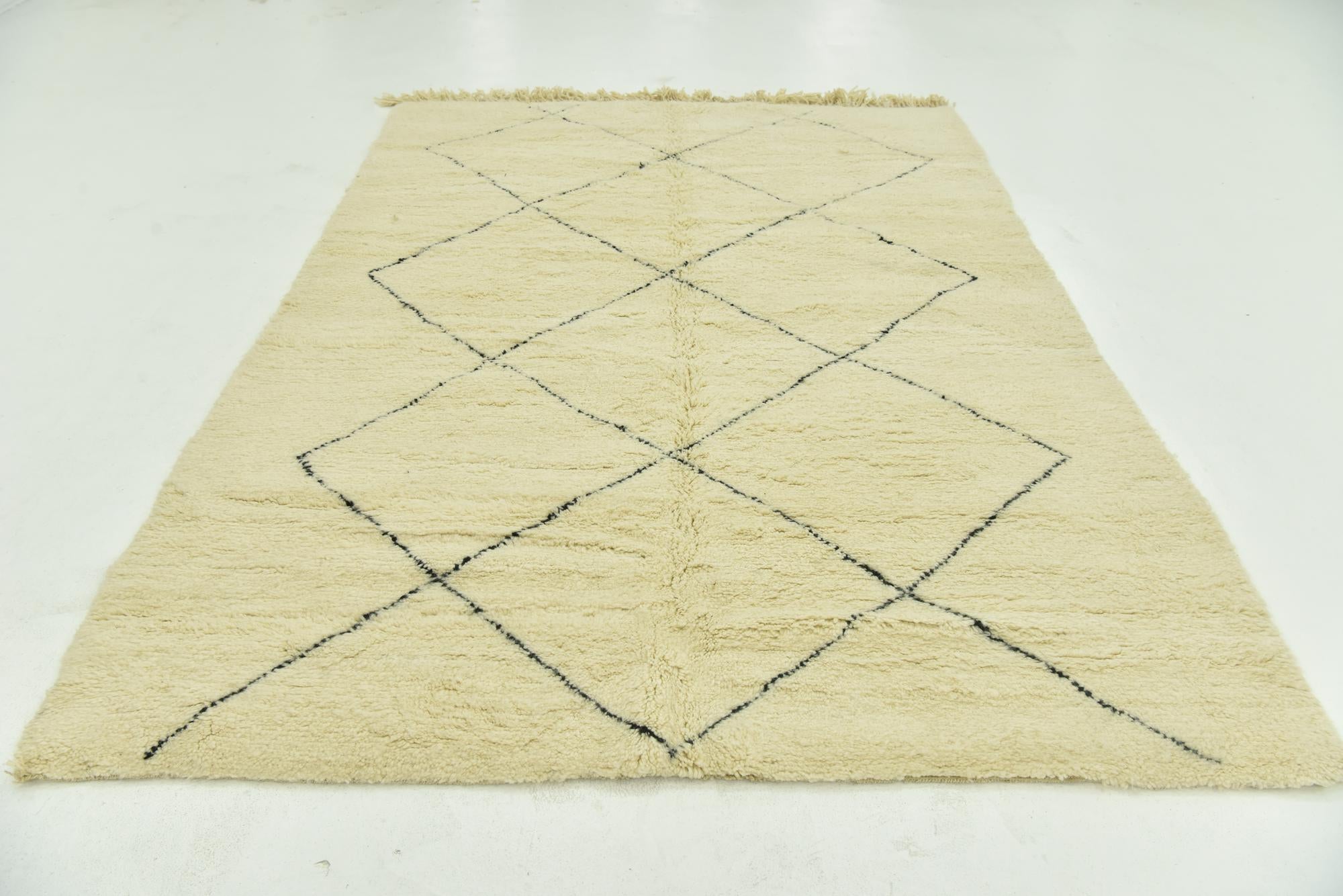6' 7 x 9' 4 Hand Knotted Moroccan Wool Rug