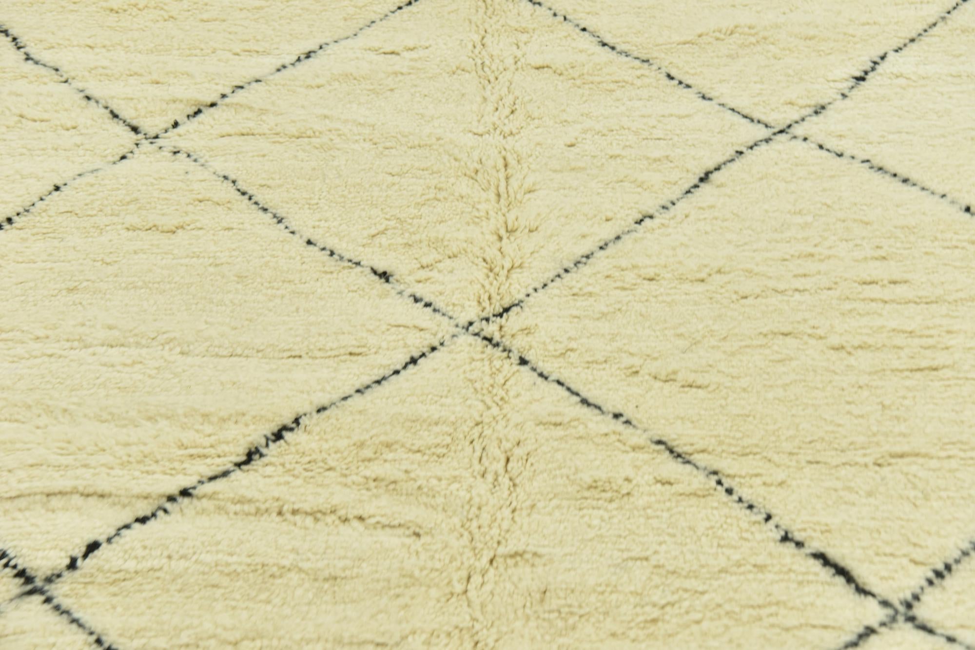 6' 7 x 9' 4 Hand Knotted Moroccan Wool Rug