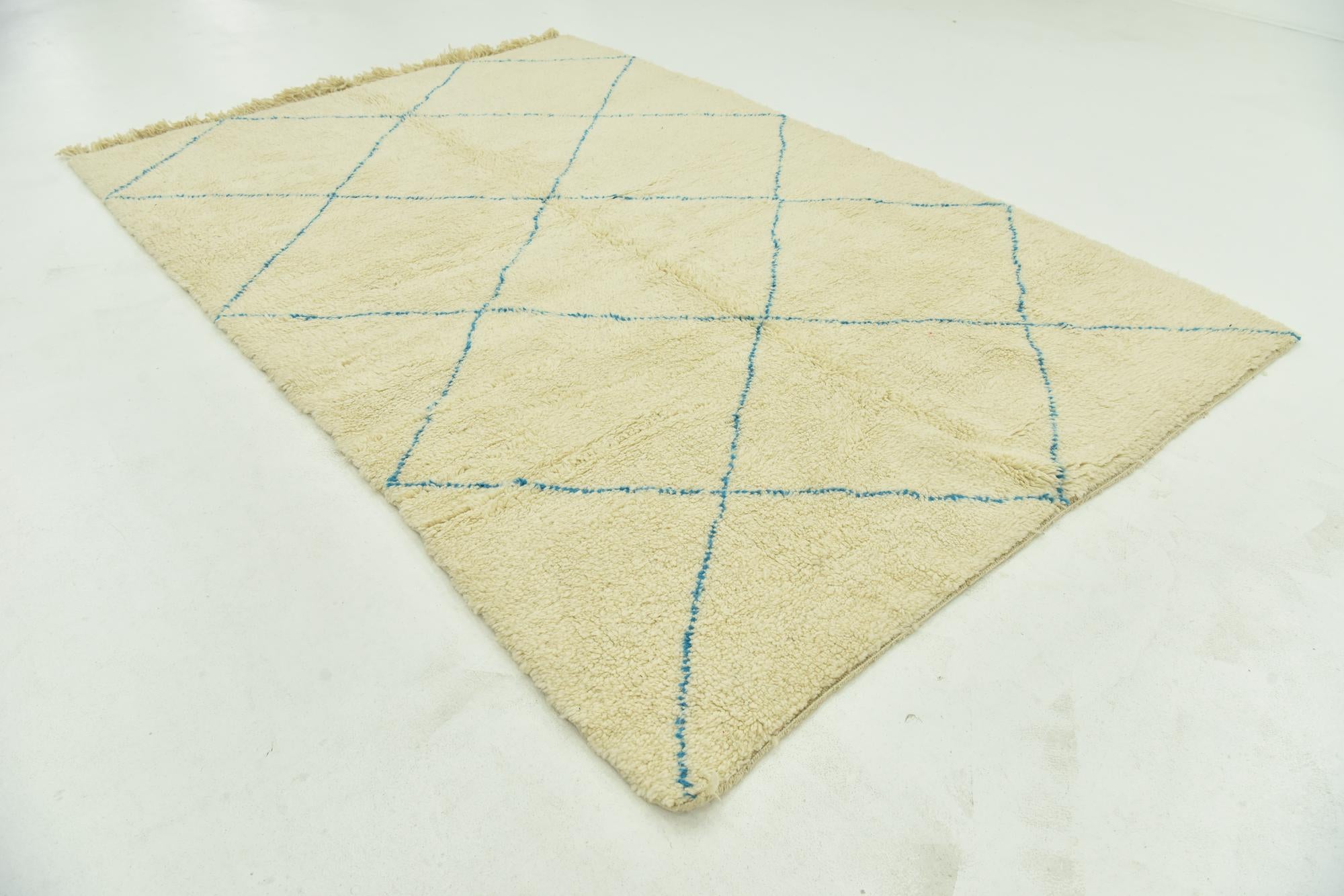 6' 10 x 10' 2 Hand Knotted Moroccan Wool Rug