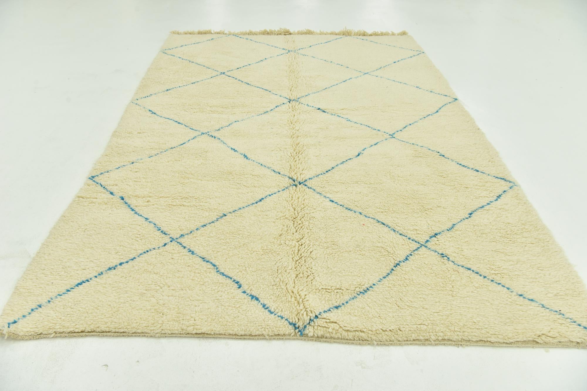 6' 10 x 10' 2 Hand Knotted Moroccan Wool Rug