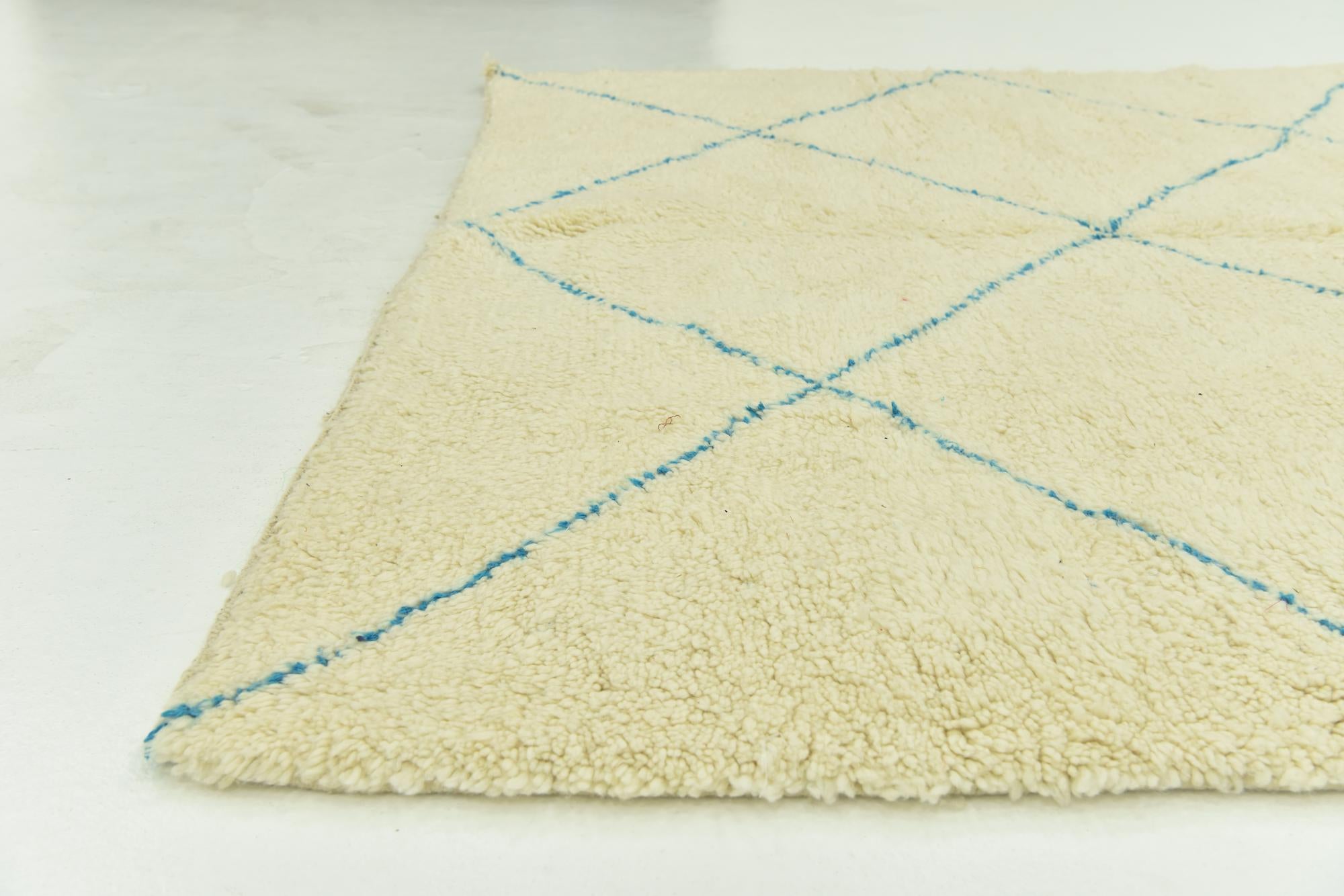 6' 10 x 10' 2 Hand Knotted Moroccan Wool Rug