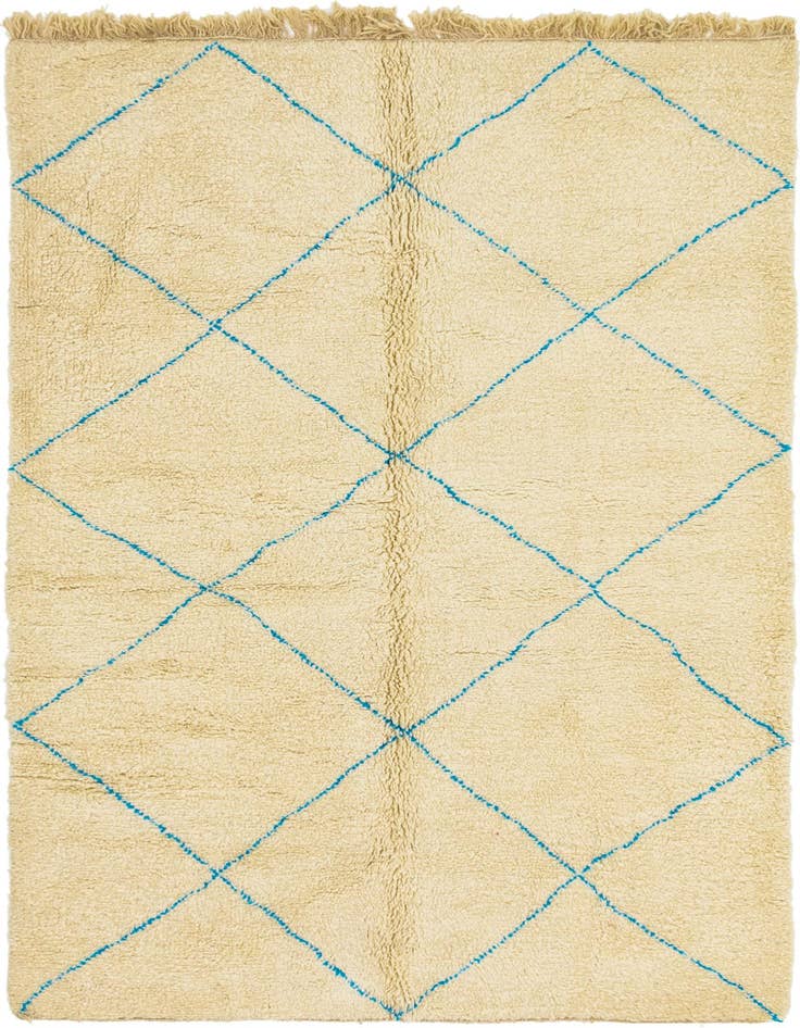 Detail image of 6' 10 x 10' 2 Hand Knotted Moroccan Wool Rug