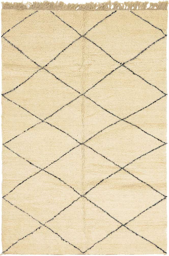 7' x 10' 1 Hand Knotted Moroccan Wool Rug
