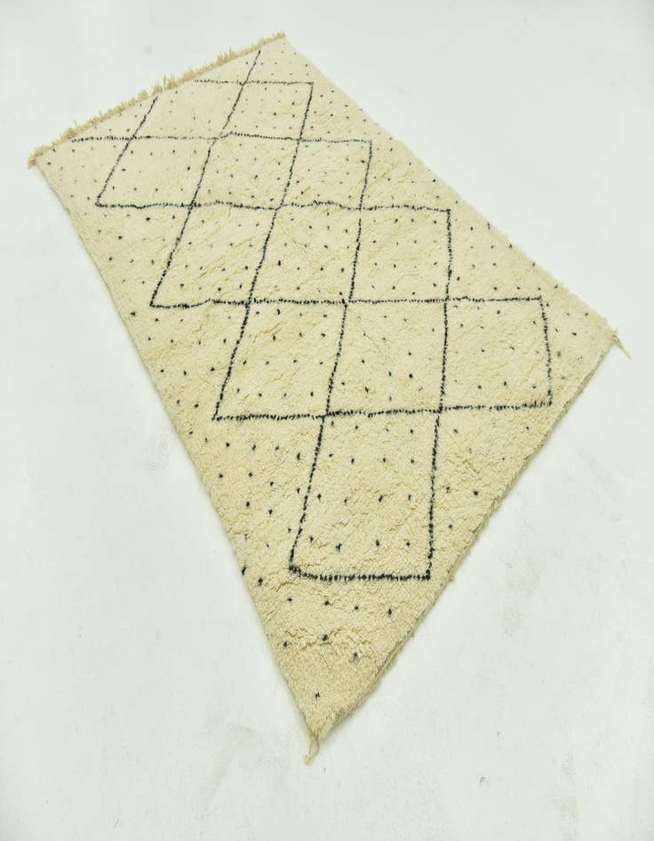 Detail image of 5' 6 x 8' 2  Hand Knotted Moroccan Wool Rug