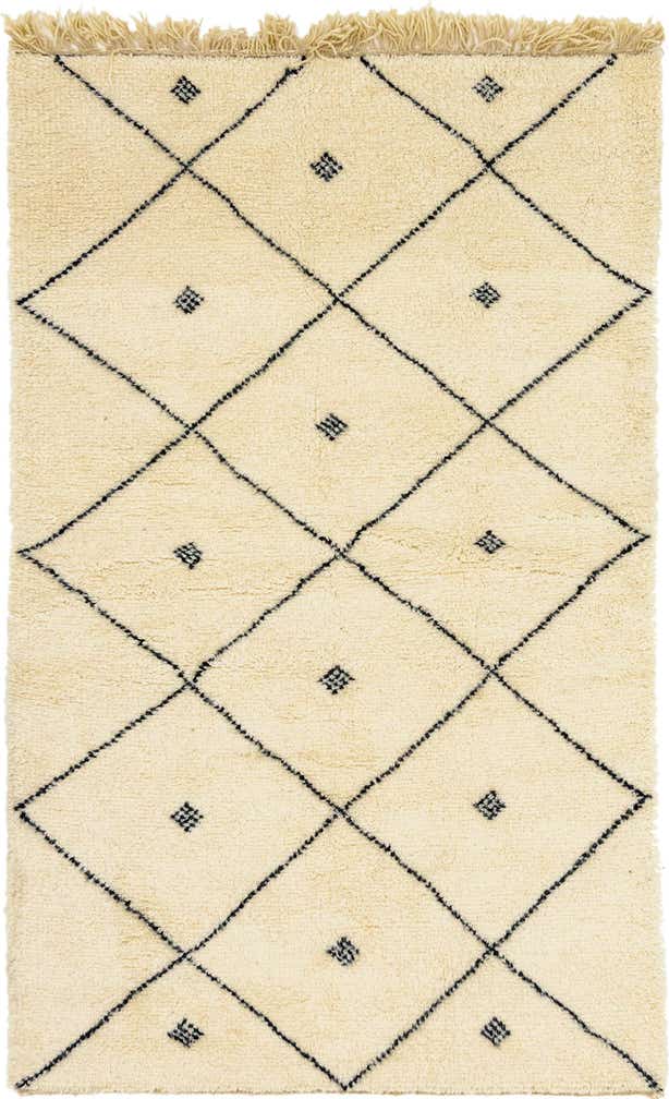 4' 10 x 8' 3 Hand Knotted Moroccan Wool Rug