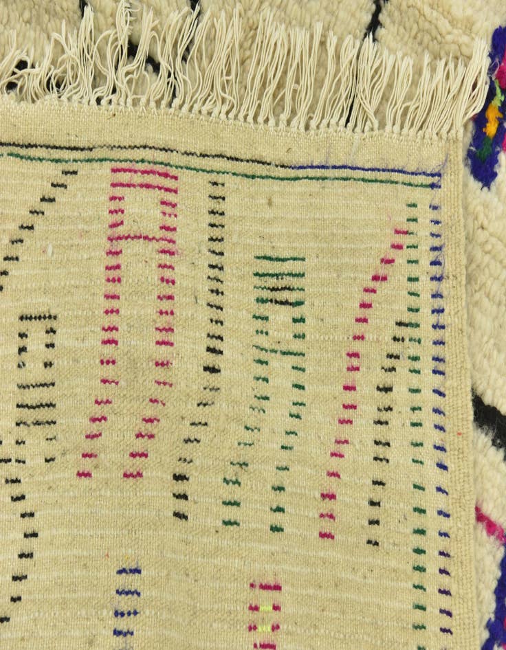 Detail image of 4' 7 x 9'  Hand Knotted Moroccan Wool Rug